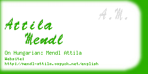 attila mendl business card